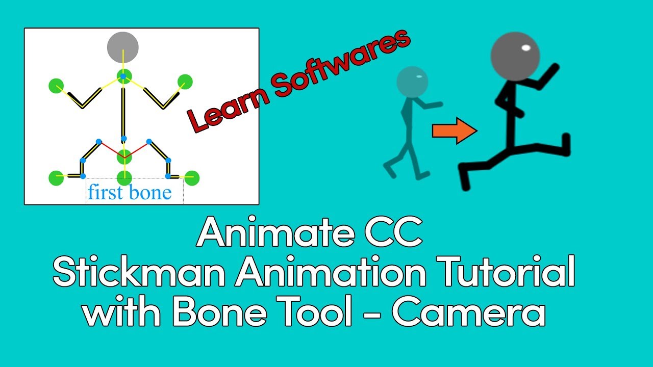 Animate CC Stickman Animation Tutorial with Bone Tool - Camera - Character  Rigging - YouTube