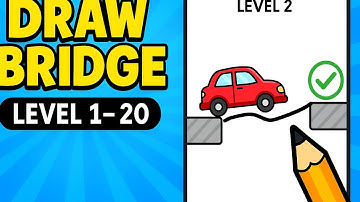 Draw Bridge Full Levels 1-20 | Super Smart Bridge Draw! 🤯🔥