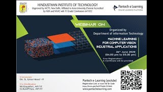 Machine Learning For Computer Vision Industrial Application | Hindustan Inst of tech | Live Webinar
