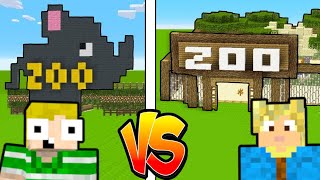 MIKKEL vs EMIL // Hvem kan bygge den flotteste ZOO I Minecraft?!