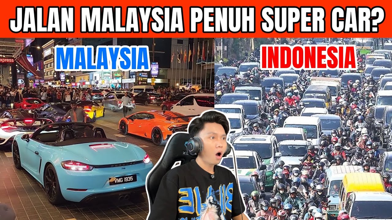 BEDA BANGET ! JALAN MALAYSIA MACET DG SUPER CAR, SEMENTARA JALAN INDONESIA?