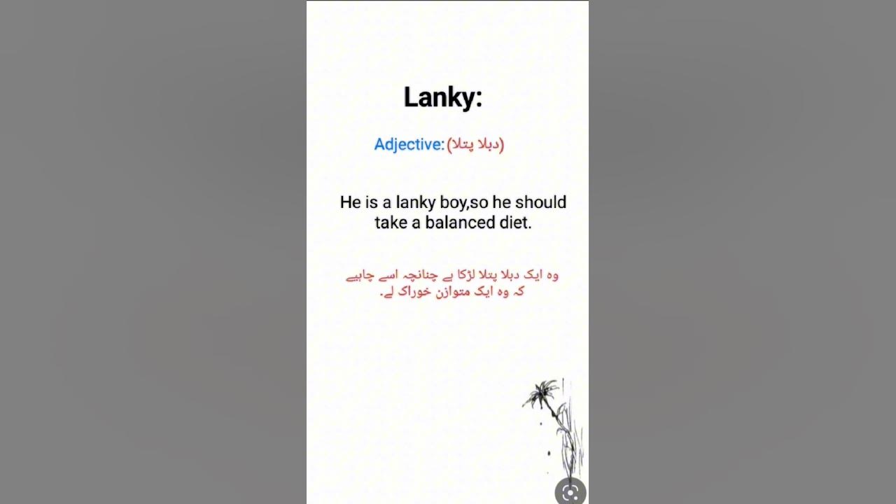 lanky-meaning-in-hindi-lanky-ka-matlab-kya-hota-hai-youtube