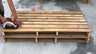 Build A Bench From Two Discarded Pallets // Stunning Benches For Your Park Or Backyard