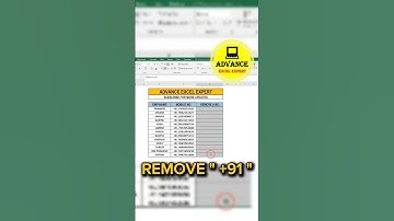 Remove +91 From Numbers In Seconds✌️#excel #shorts #shortsfeed