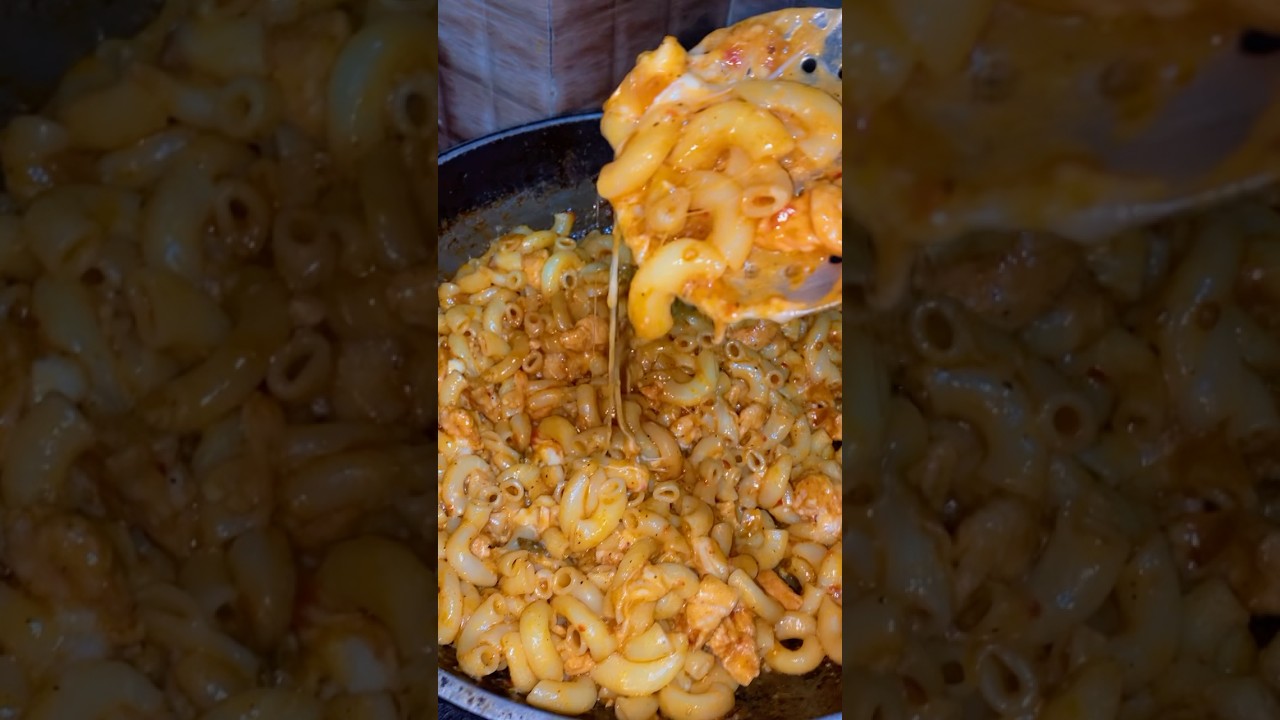 Red sauce pasta fully loaded with cheese 🧀❤️ 