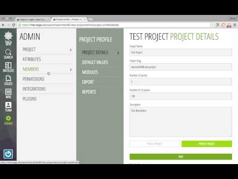 Tutorial 8  Taiga.io - Add a new member & manage persmissions