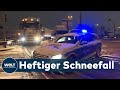 WINTER-CHAOS: Heftige Schneefälle in Nord- und Ostdeutschland behindern Verkehr