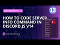 Discordjs v14 tutorial creating a server info command for your discord bot