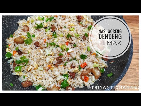 Cara menggoreng dendeng. 