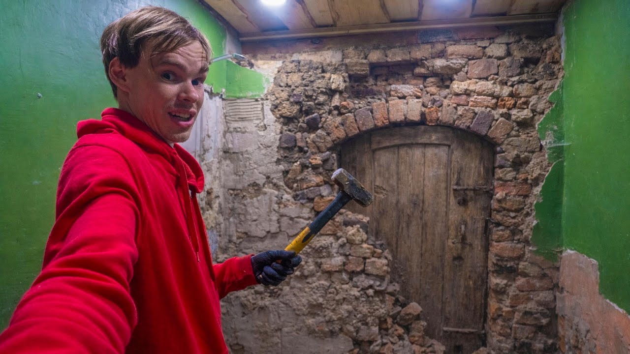 Uncovering the OLD Doorway: Destroying the Wall in the Bathroom 😱
