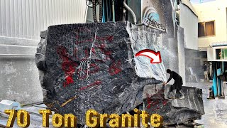 70 Tons Granite Cutting And Polishing Process ! Largest Granite Factory !