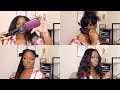 TRYING A ELECTRIC HAIR STRAIGHTENING BRUSH ON NATURAL HAIR | HONEST REVIEW | Hair Straightening