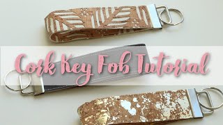 5 minute Cork Key Fob Tutorial  beginner sewing