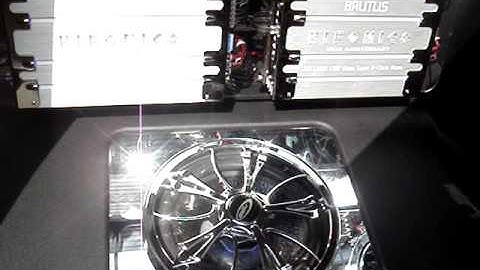 My Audiobahn Subwoofer and Hifonics Amps (Morning shot)