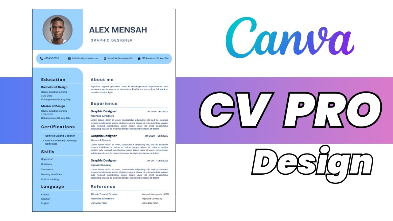 Comment Créer un CV Professionnel sur Canva (Tuto Facile) - YouTube