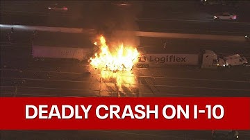 Fiery crash on I-10 in Chandler