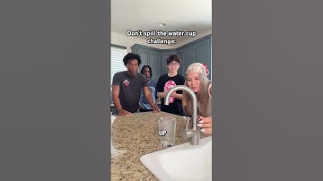 Don’t Spill The Water Cup Challenge #asher #shorts