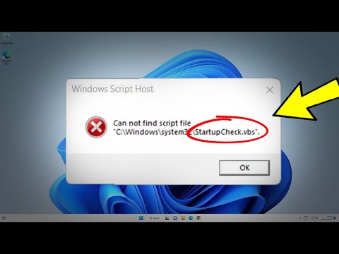 Fix can not find script file StartupCheck.vbs in Windows 11/10 | How To Solve Windows Script Host ✅