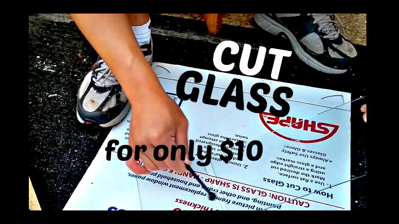 How to Cut Glass (for only 10) YouTube
