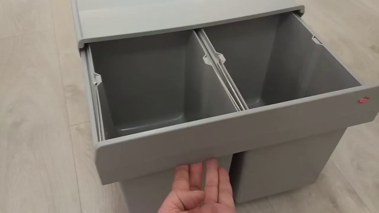  tonchean Cubo de basura extraíble debajo del gabinete debajo  del fregadero, cubo de basura doble deslizante para cocina, contenedor de  reciclaje de 20 + 10 cuartos de galón para clasificación de 