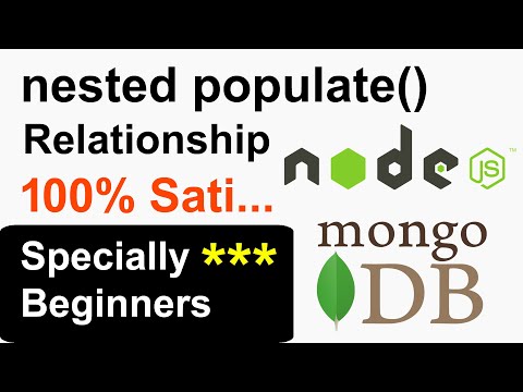 Nested Populate Relationship in Node JS, Mongoose, and MongoDB - Relationship with populate Node JS