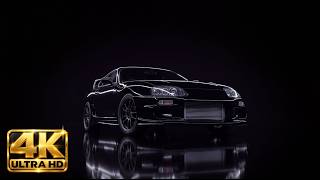 Toyota Supra MK4 4K Live Wallpaper ❄️ | Black JDM Legend | Snow & Reflections | 10 Hours screenshot 5