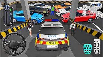 New Police Officer Car Stuck in Parking Garage🚔🚧 3D Driving Class 2025 - Android iOS Gameplay