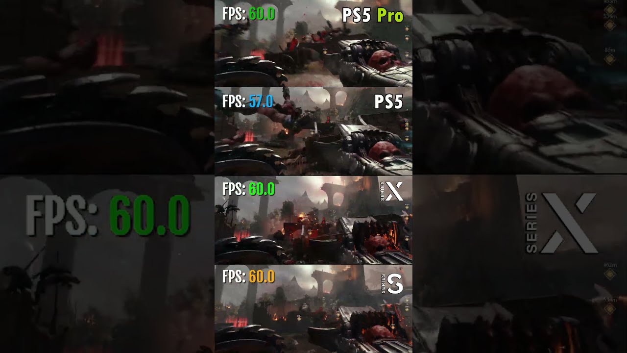 Doom The Dark Ages On Xbox Series S Vs X PS5 Pro Ps5pro Doomthedarkages