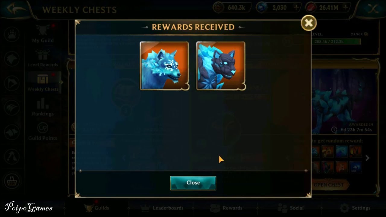 Claiming Weekly Chest PoipoJunior Wolf Tales