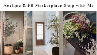 ANTIQUE SHOP WITH ME || FB MARKETPLACE FINDS || HOME DECOR UNBOXING || HOME DECOR HAUL || CHIT CHAT