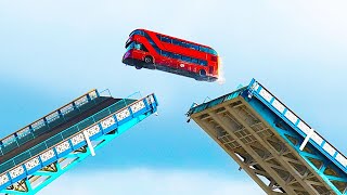 Saat Sebuah Bus Melompati Tower Bridge London