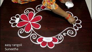 Beginners Happy New Year 2020 Rangoli and kolam Designs - New year Muggulu by easy rangoli Suneetha