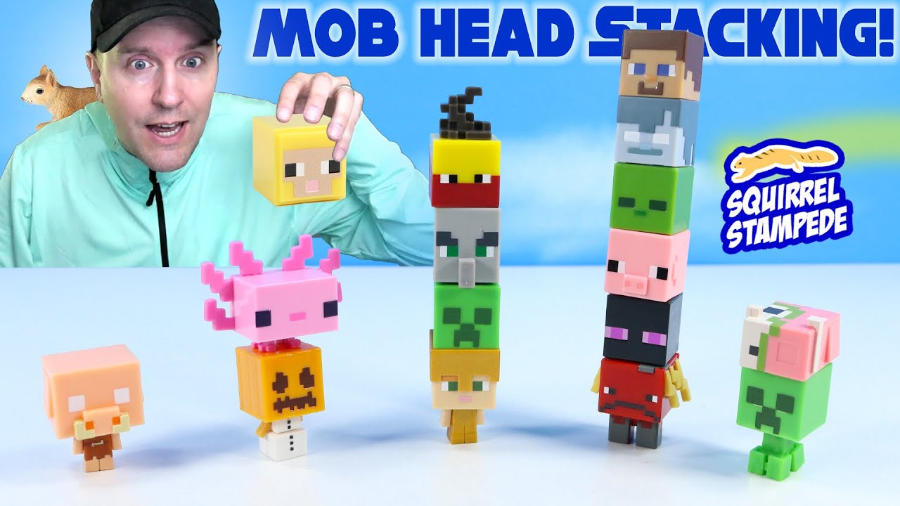 Minecraft Mob Head Minis Axolotl Adventures Mini Figure Set