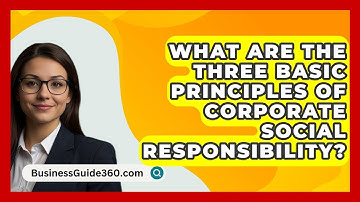 What Are The Three Basic Principles Of Corporate Social Responsibility? - BusinessGuide360.com