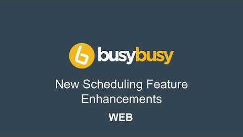 Scheduling Features