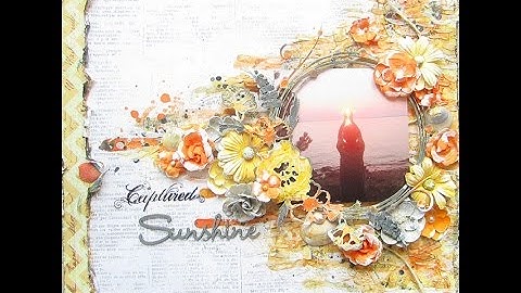 Mixed Media Sunset Layout for