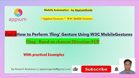 12. Appium Gestures-(Part-4)-Perform ‘FlingGesture’ based on element & direction - "up"