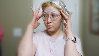 WATCH ME BLEACH MY HAIR + EYEBROWS 4 TIMES | TONING WITH WELLA T14