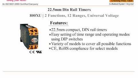 DIN-RAIL MOUNTED ANALOG ON-DELAY-INTERVAL TIMER 800XU SELEC