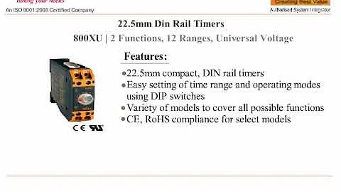 DIN-RAIL MOUNTED ANALOG ON-DELAY-INTERVAL TIMER 800XU SELEC