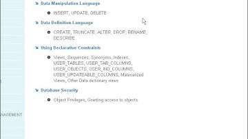 Oracle 11g Course Content - Oracle 11g Online Training - Crescent IT Solutions