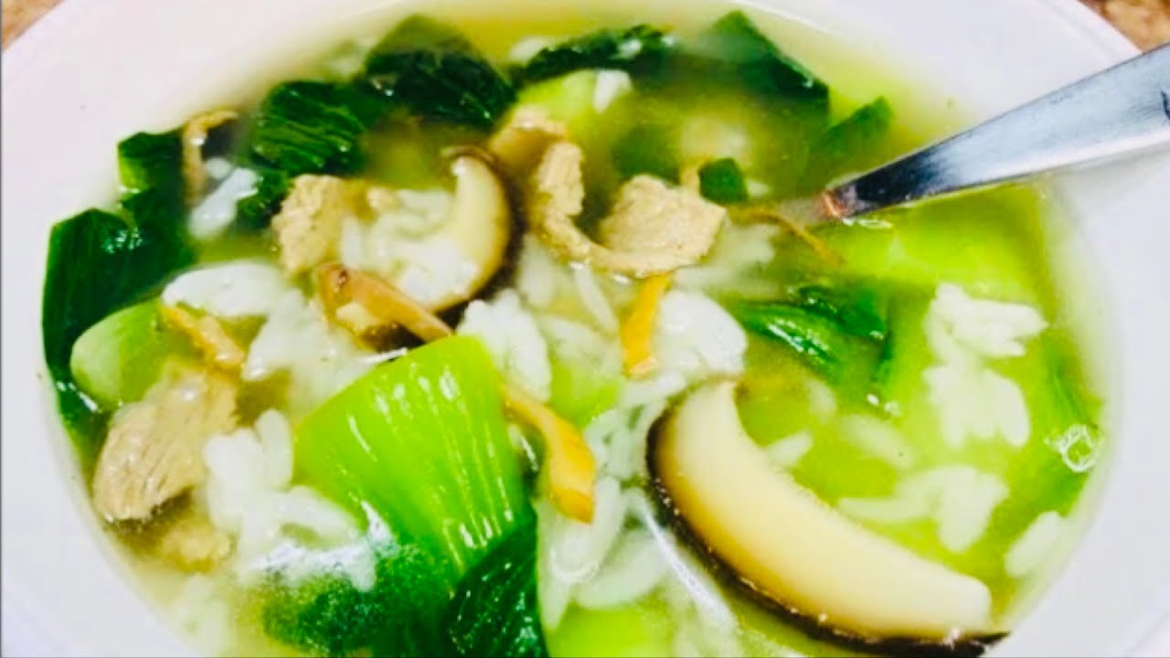 QUICK & Easy: RICE BOK CHOY SOUP recipe - YouTube