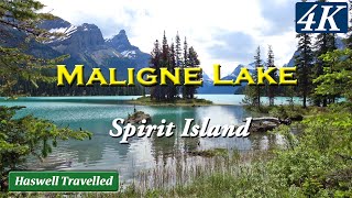 Maligne Lake Spirit Island Cruise, Jasper National Park, Rocky Mountains  Alberta Canada 4K