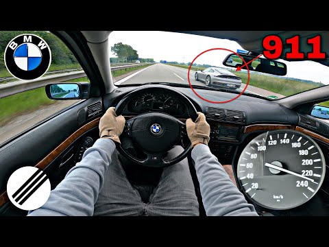 1998 BMW E39 528i TOP SPEED DRIVE ON GERMAN AUTOBAHN 🏎