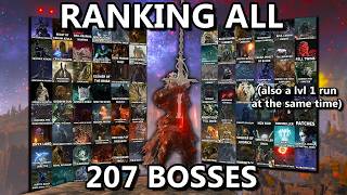 RANKING ALL 207 ELDEN RING BOSSES WHILE DOING A LEVEL 1 RUN!