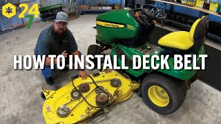 How to Install Deck Belt on John Deere Mower Thumbnail