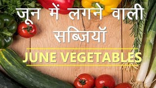 JUNE Vegetables II जून में लगने वाली सब्जियाँ  II Vegetables Grows in June II जून की सब्जियाँ