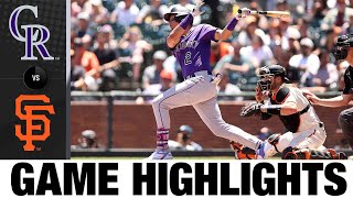 Rockies vs. Giants Game Highlights (6\/9\/22) | MLB Highlights