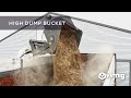 High dump bucket skid steer attachment rollout bucket