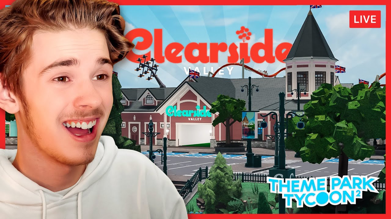 🔴 BUILDING a Theme Park Tycoon 2 Park LIVE! (Clearside Valley) - YouTube
